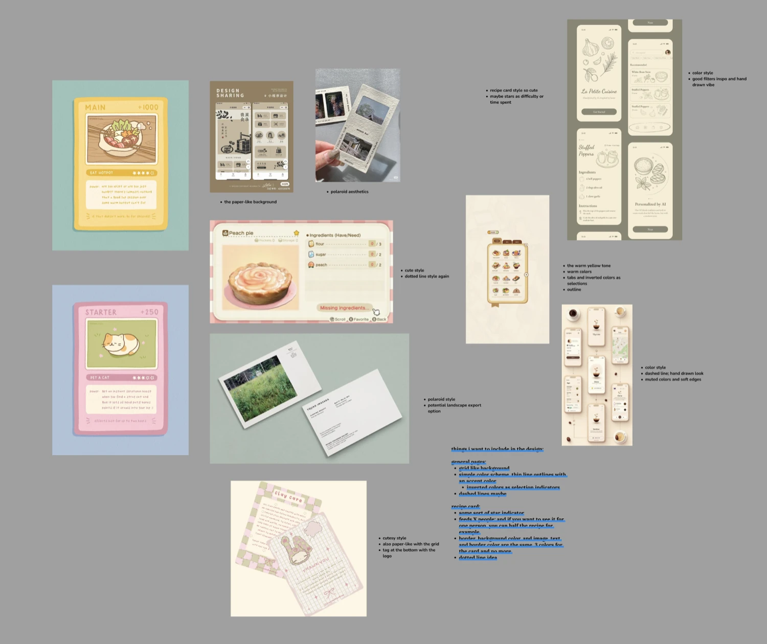 Design inspiration board